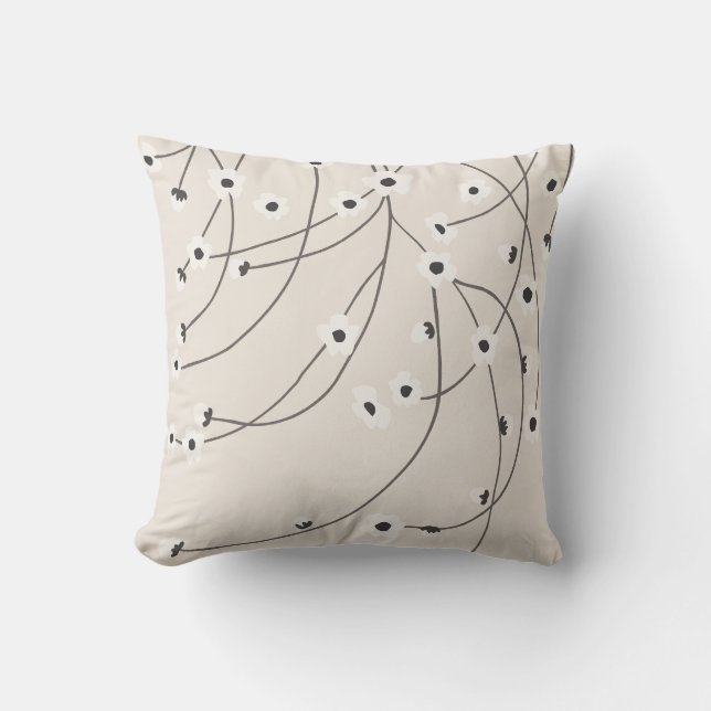 Tangled in Bloom Warme Vintage  Kussen (Voorkant)