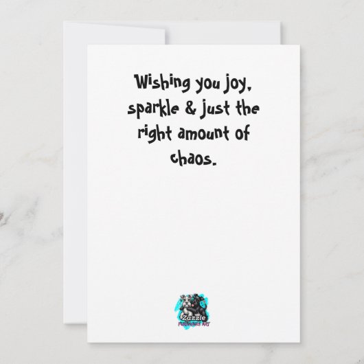 Tangled in Holiday Hijinks Feestdagenkaart (Achterkant)