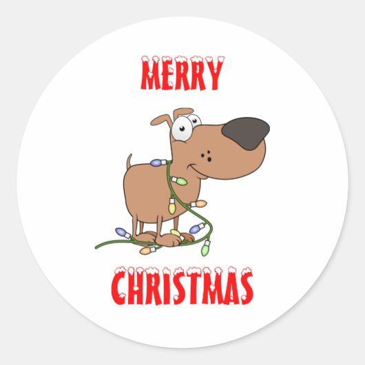Tangled in lichten ronde sticker (Voorkant)