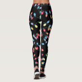 Tangled kerstlampjes zwart leggings (Achterkant)