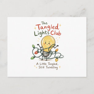 Tangled Kerstlichtjes Watercolor Briefkaart