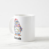 Tangled Lights in Penguin Kerstmis Koffiemok (Voorkant links)