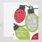 Tangled Lights Kaart met kerstfoto's (Voorkant / Achterkant)