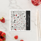 Tangled Lines Abstract Pattern Napkins Servetten (Insitu)
