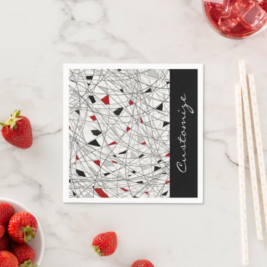 Tangled Lines Abstract Pattern Napkins Servetten (Insitu)