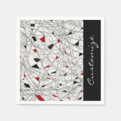 Tangled Lines Abstract Pattern Napkins Servetten (Voorkant)