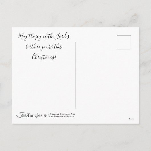 Tangled Religious Christmas Briefkaart (Achterkant)