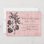 Tangled Roze RSVP Kaart (Voorkant)