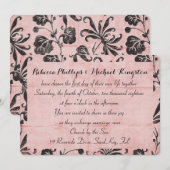 Tangled roze uitnodiging (Voorkant / Achterkant)