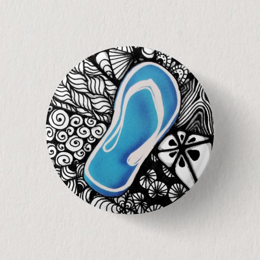 Tangled Sandal Button Pin (Voorkant)