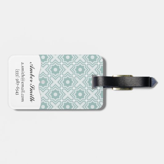 Tangled-schermpatroon Bagagelabel (Achterkant horizontaal)