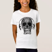 Tangled Skull met hoofdtelefoon Meisjes Shirt (Voorkant)