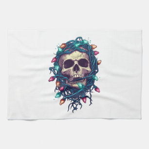 Tangled Skullmas - Grappige Kerst Schedel Theedoek