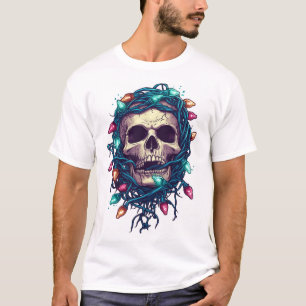 Tangled Skullmas � Grappige Kerst Skelet T-shirt