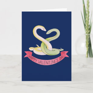 Tangled Snakes Valentijnsdag Wenskaart Feestdagen Kaart