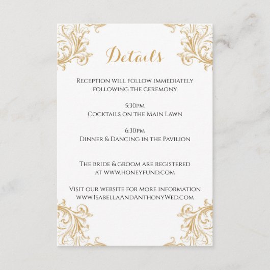 Tangled Sun-kaart met details Informatiekaartje (Voorkant)