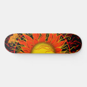Tangled Sun, kleurrijke zon Abstracte kunst Persoonlijk Skateboard (Horizontaal)