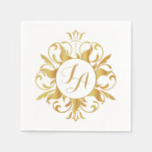 Tangled Sun Monogram Napkins Servet (Voorkant)