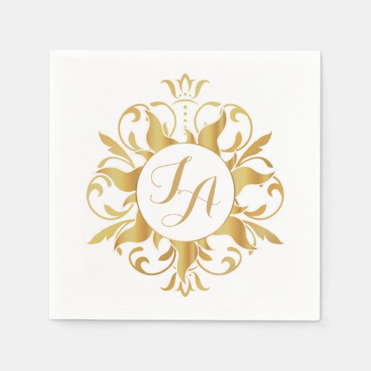 Tangled Sun Monogram Napkins Servet (Voorkant)