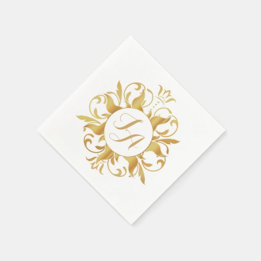 Tangled Sun Monogram Napkins Servet (Hoek)