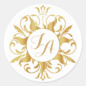 Tangled Sun Monogram Sticker (Voorkant)