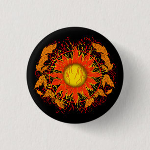 Tangled Sun Ronde Button 3,2 Cm