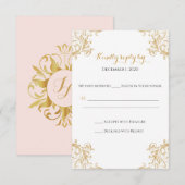 Tangled Sun RSVP-kaart RSVP Kaartje (Voorkant / Achterkant)