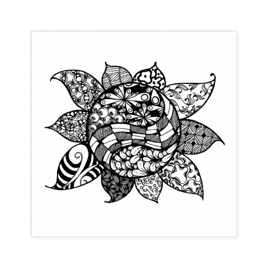 Tangled Sun Rubber Stamp Rubberstempel (Afrduk)