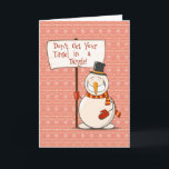 Tangled Tinsel Snowman Feestdagen Kaart<br><div class="desc">De kersttijd kan zo angstaanjagend zijn voor zo velen,  zodat je vrienden en familie deze schattige kaart sturen om er een giggle uit te krijgen en hun dag op te helderen!</div>