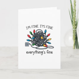 Tangled Up Christmas Lights Card Feestdagen Kaart