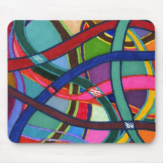 "Tangled Weaving" Abstract design mousepad Muismat (Voorkant)