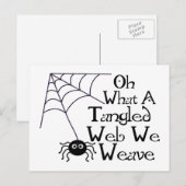 Tangled Web Spider Briefkaart (Voorkant / Achterkant)