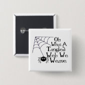 Tangled Web Spider Vierkante Button 5,1 Cm (Voorkant /achterkant)