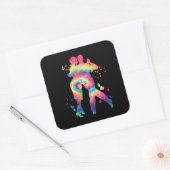 Tango Argentino Dancing Milonga Vals Vierkante Sticker (Envelop)