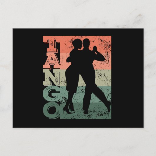 Tango Argentino Retro Vintage Tango Vals Tango Briefkaart (Voorkant)