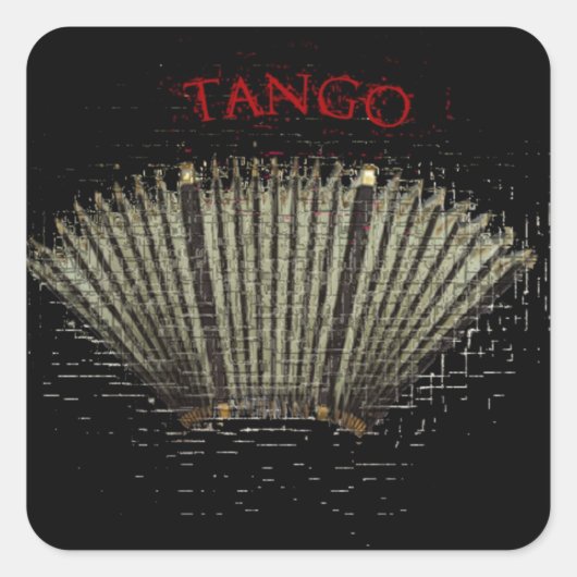 tango argentino vierkante sticker (Voorkant)