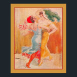 "Tango" Art Deco uit 1920 Poster<br><div class="desc">Roaring Twenties,  Art Deco,  Dansende Flappers Afdrukken met de titel "Tango" 16x20 hier getoond.</div>