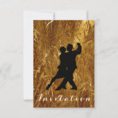 Tango Ball Carnival Dance Party Molten Gold Glam Kaart (Voorkant)