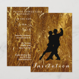 Tango Ball Carnival Dance Party Molten Gold Glam Kaart