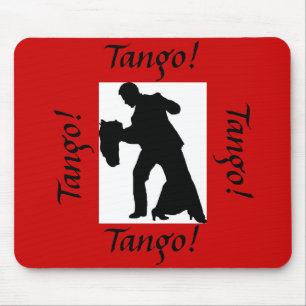 Tango. Ballroom Dance Couple Mousepad - Red Muismat