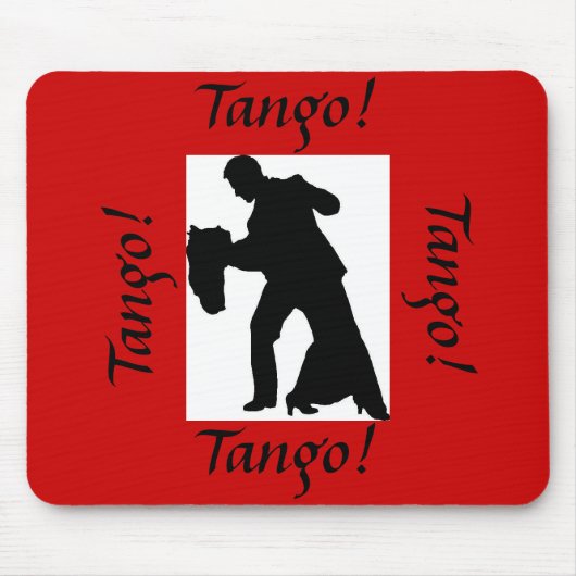 Tango. Ballroom Dance Couple Mousepad - Rood Muismat (Voorkant)