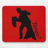 Tango. Ballroom Dance Couple Silhouette Muismat (Voorkant)