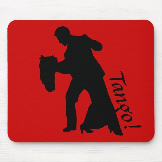 Tango. Ballroom Dance Couple Silhouette Muismat (Voorkant)