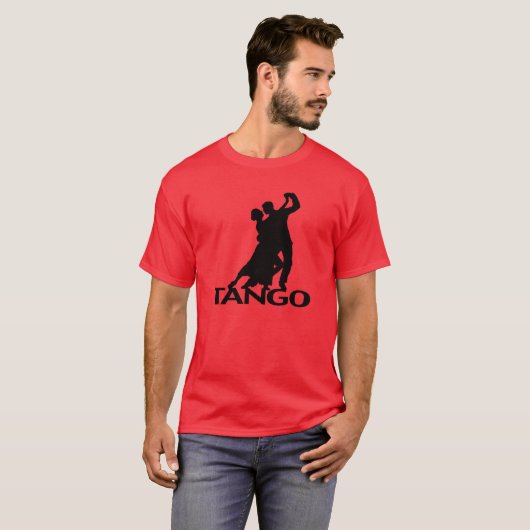 Tango Ballroom Dansers Silhouet T-shirt (Voorkant volledig)