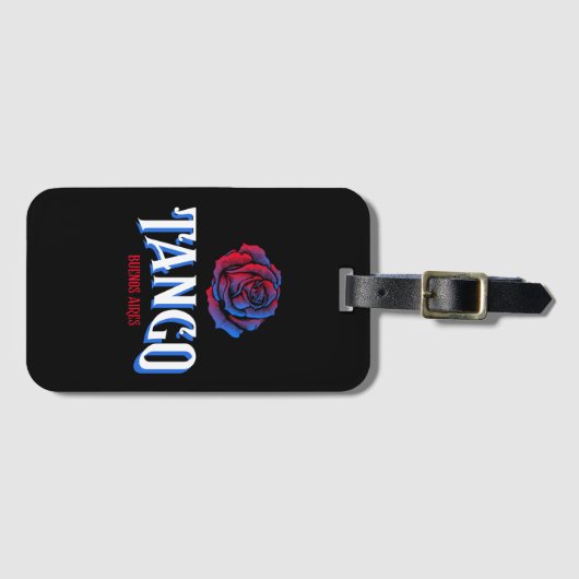 Tango Buenos Aires Roos Dans Bagagelabel (Voorkant (horizontaal))