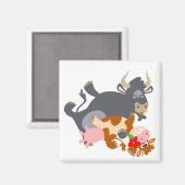Tango! (cartoon stier en koe) magneet (Voorkant / Achterkant)