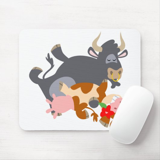 Tango! (cartoon stier en koe) mousepad muismat (Met muis)