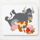 Tango! (cartoon stier en koe) mousepad muismat (Voorkant)