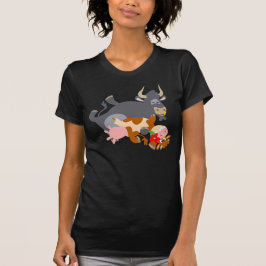 Tango! (cartoon stier en koe) vrouwen T-shirt