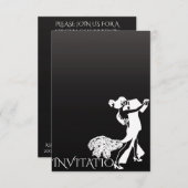 Tango Classic Dance Black Gray Ombre Kaart (Voorkant / Achterkant)